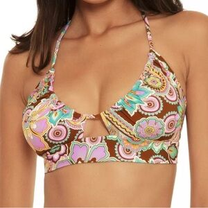 NEW Becca by Rebecca Virtue Swim bikini top only size M in Orchid